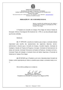 Resolução 11/2018
