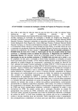 Ata 04/2020 - Reunião Ordinária