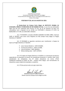 Portaria 225/2019