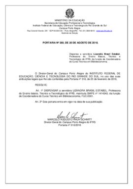 Portaria 260/2018