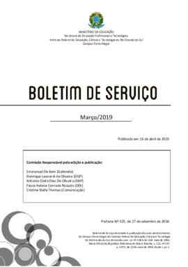 Boletim de serviço Março/ 2019