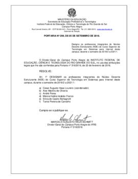 Portaria 299/2018 - revogada
