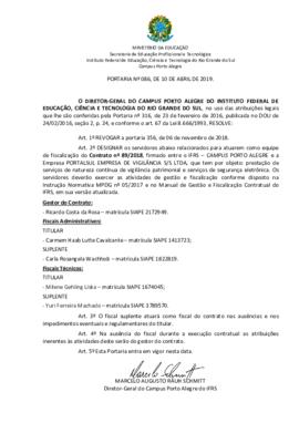 Portaria 086/2019