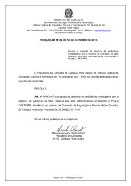 Resolução 39/2017