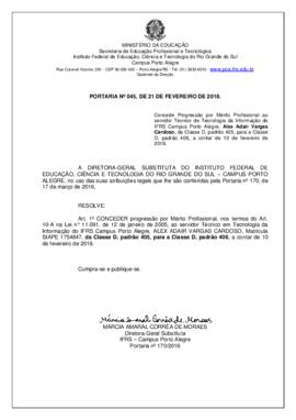 Portaria 045/2018