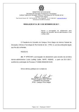 Resolução 34/2017