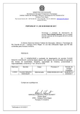 Portaria 111/2017