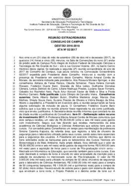 Ata 02/2017 - Reunião Extraordinária