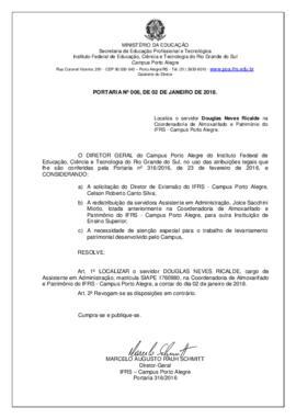 Portaria 006/2018