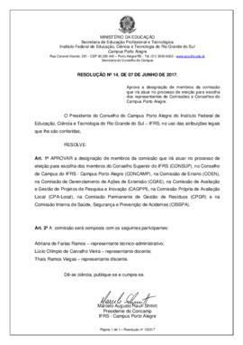 Resolução 14/2017
