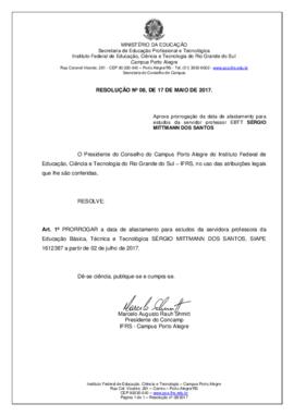 Resolução 08/2017