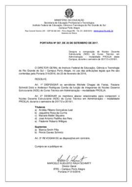Portaria 307/2017