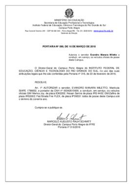 Portaria 090/2018
