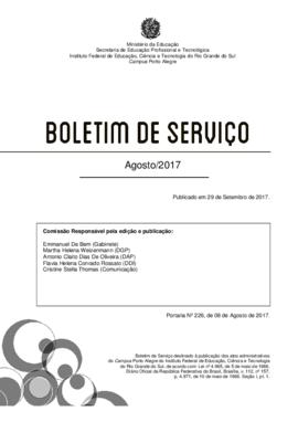 Boletim de serviço Agosto/ 2017