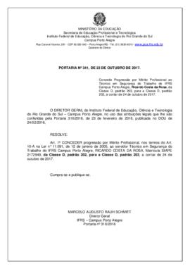 Portaria 341/2017