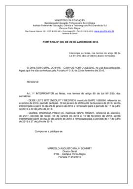 Portaria 028/2018