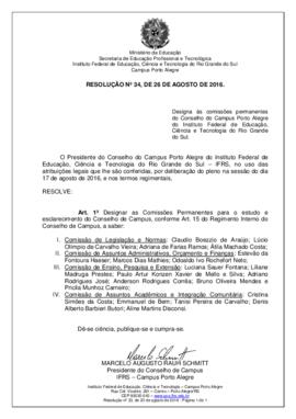 Resolução 34/ 2016