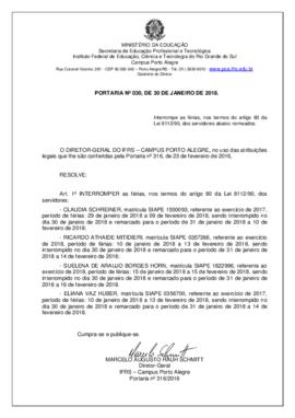 Portaria 030/2018