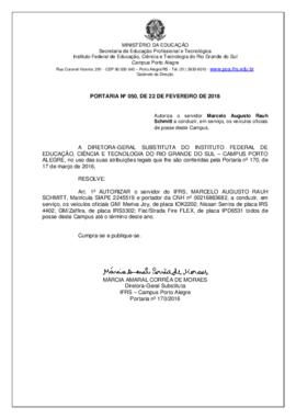 Portaria 050/2018