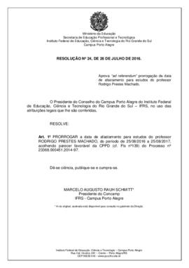 Resolução 24/ 2016