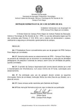 Instrução Normativa 02/ 2016