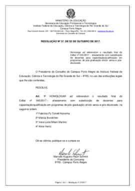 Resolução 37/2017