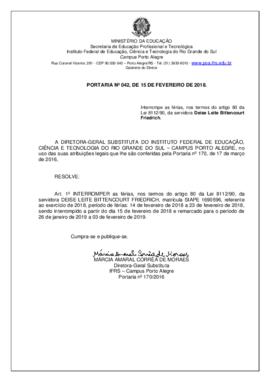 Portaria 042/2018