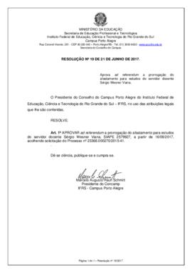 Resolução 19/2017