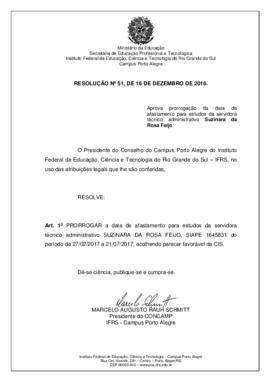 Resolução 51/2016