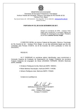 Portaria 272/2017