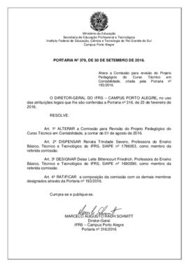 Portaria 379/2016