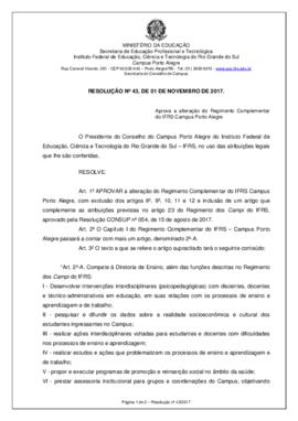 Resolução 43/2017
