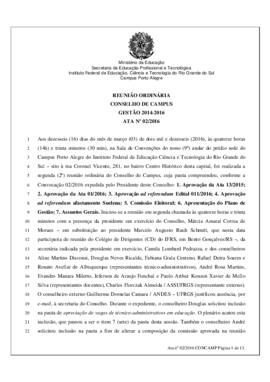 Ata 02/2016 - Reunião Ordinária