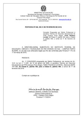 Portaria 046/2018