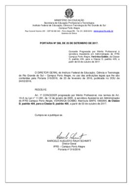 Portaria 308/2017