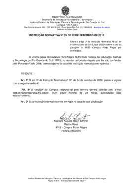 Instrução Normativa 03/2017