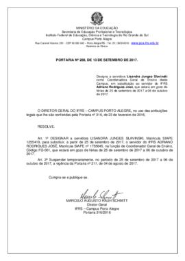 Portaria 288/2017