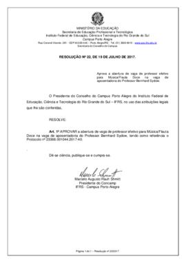 Resolução 22/2017