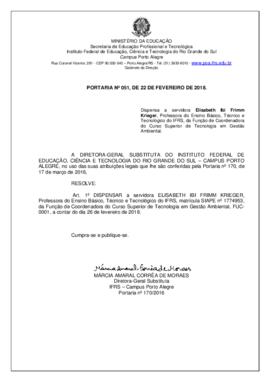 Portaria 051/2018