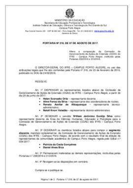 Portaria 216/2017