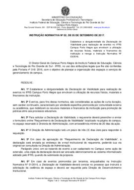 Instrução Normativa 02/2017