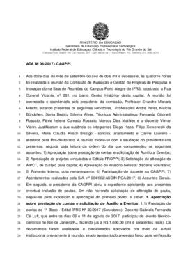 Ata CAGPPI 08/ 2017
