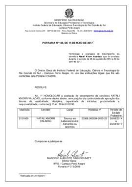 Portaria 128/2017
