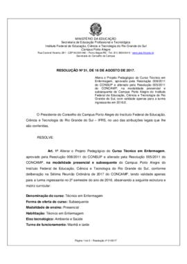 Resolução 31/2017