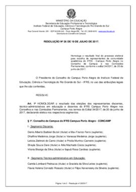 Resolução 26/2017
