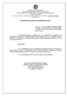 Portaria 032/2018