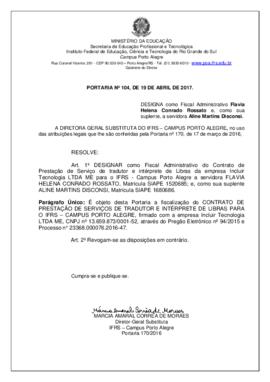 Portaria 104/2017