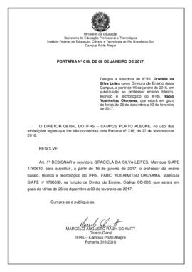 Portaria 018/2017