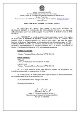 Portaria 053/2018