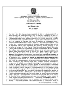 Ata 02/2017 - Reunião Ordinária